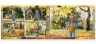 Autumn-themed photo book featuring a young child playing in a park filled with autumn leaves. The pages display vibrant images of the child in a denim jacket and mustard yellow sweater, capturing joyful moments in nature. Ideal for personalised gifts, baby shower gift ideas, and photo albums.