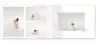 Elegant photobook with a "Pretty Pink" theme, featuring a soft pink floral design on a white background. The open spread showcases four photos of a ballerina in various poses, accented with a delicate heart illustration. Ideal for personalised gifts, baby showers, or Valentine's Day.