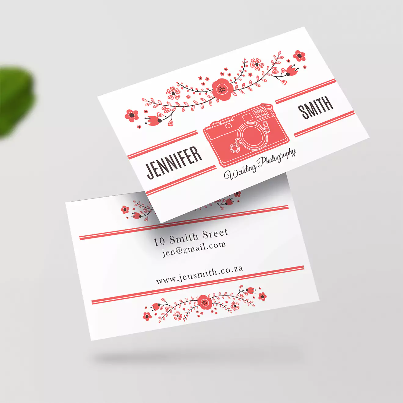 Professional business card featuring sleek, modern design with vibrant colours, showcasing custom client artwork.