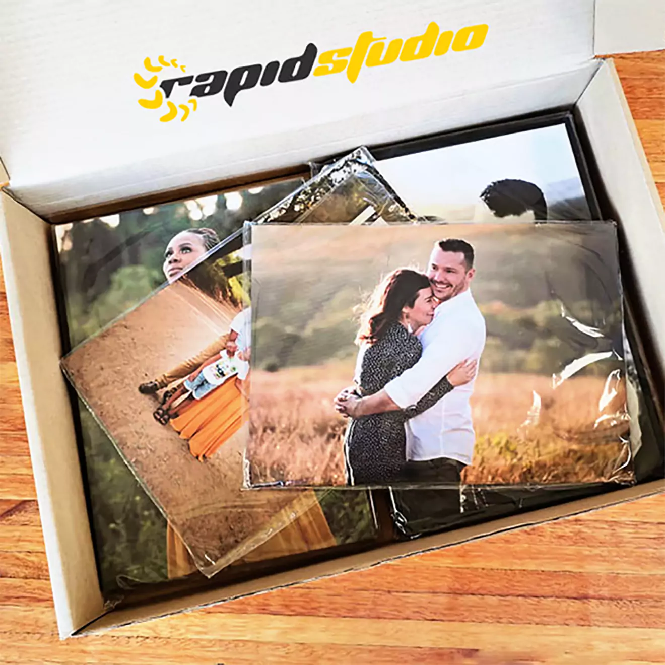 Image detailing RapidStudio's personalised gift delivery options, ensuring fast and reliable delivery of custom gifts right to your doorstep.