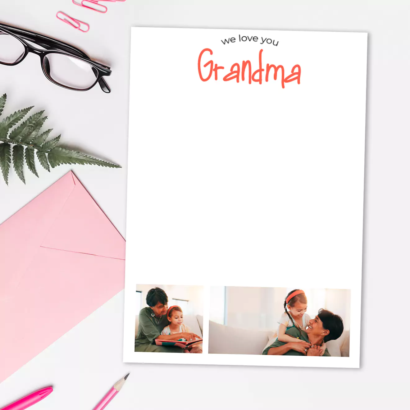 Elegant notepad with a professional layout including a header and footer for personal or business branding.