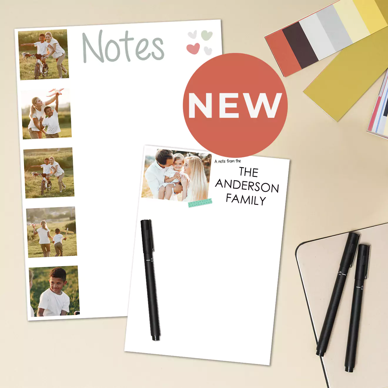 Stylish personalised notepad with a grid layout, suited for structured notes, sketches, or technical work.