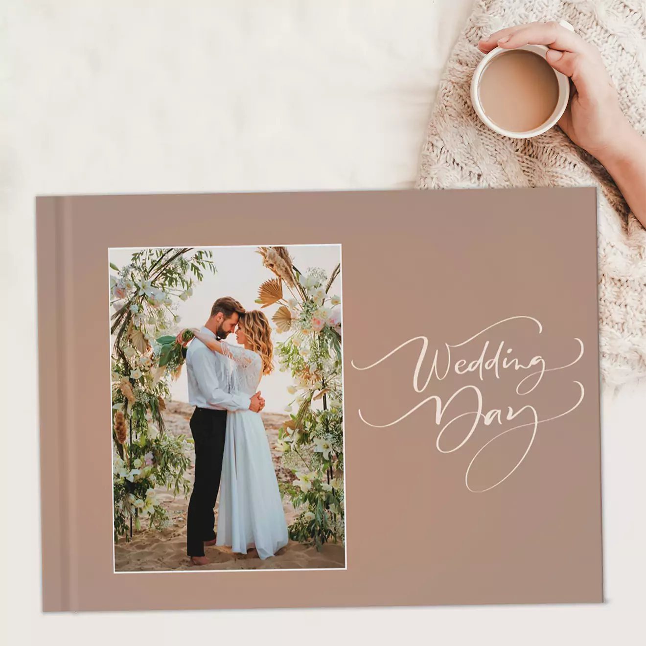 Beautifully crafted wedding photobook filled with personalised photos, part of a special offer. Capture and preserve your wedding memories with a high-quality photobook from RapidStudio.