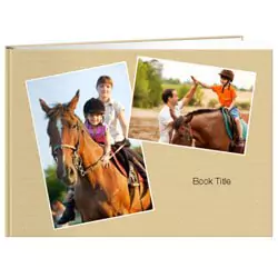 Image of the 'Simplicity' themed photobook, showcasing a clean and minimalist design with photos uniquely oriented non-square to the pages, offering a modern twist on traditional photobook layouts. This style emphasizes the beauty of simplicity, making it ideal for those who appreciate understated elegance in their photo displays.