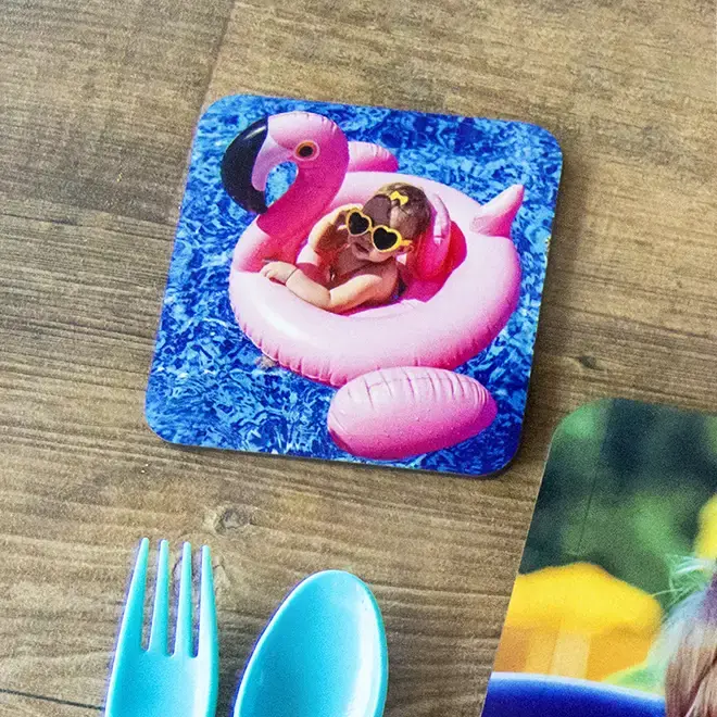 Print your own tableware online with RapidStudio and print your photos on to coasters