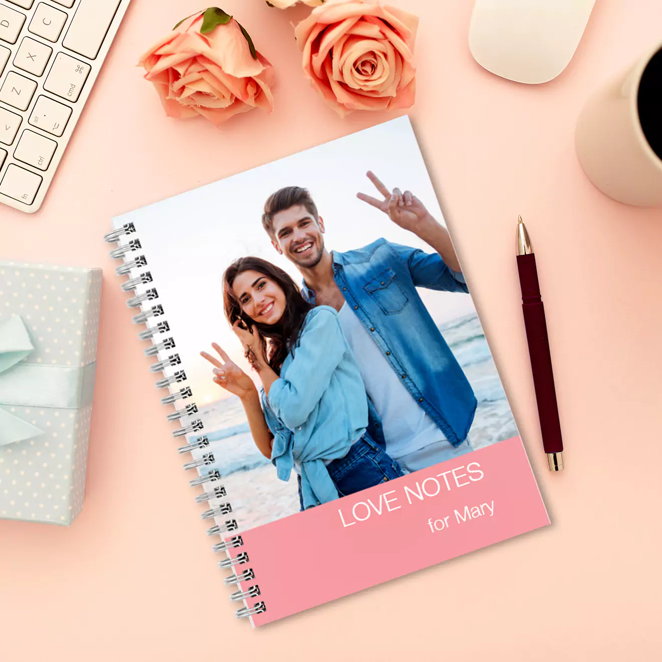 Image of personalised softcover notebooks from RapidStudio, featuring custom photo covers, ideal for journaling, sketching, or daily planning in a stylish, portable format.