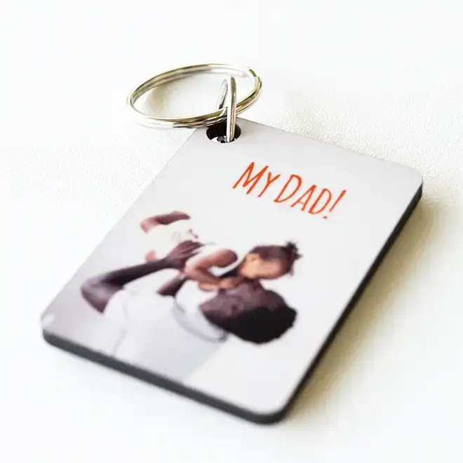 Create your own RapidStudio personalised photo keyring gift online 