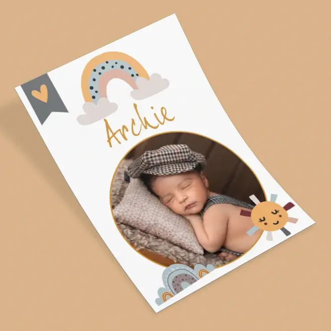 Print your own baby poster online with RapidStudio
