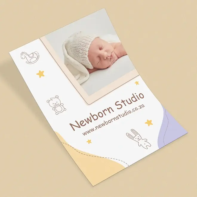 Print your baby photography business marketing poster online with RapidStudio 