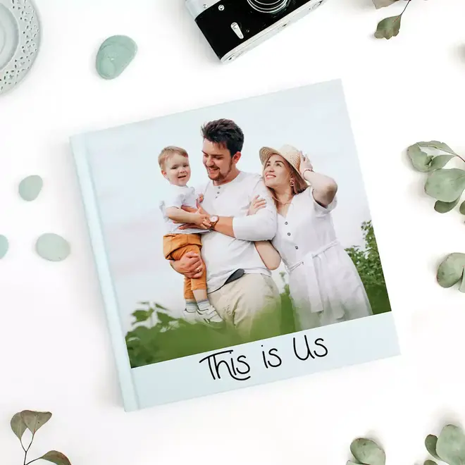 RapidStudio hardcover square photobook with personalised printed cover