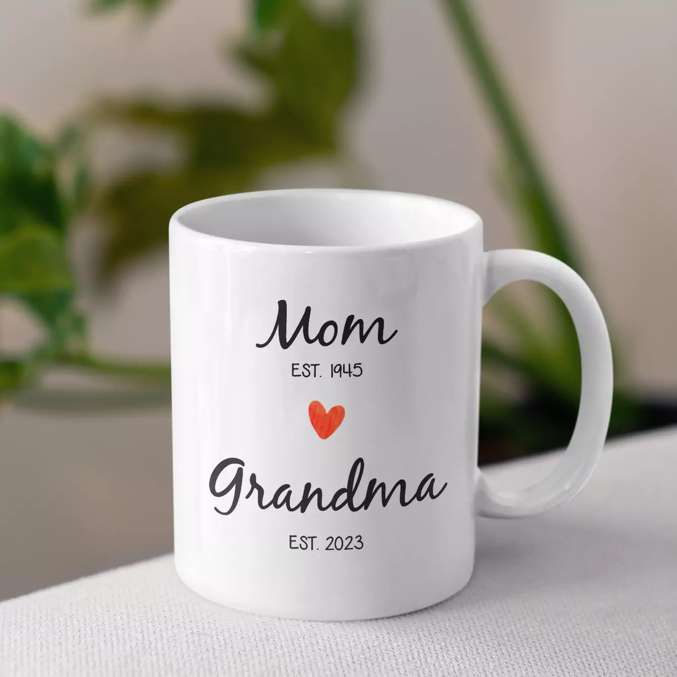 Lovely 'Mom Generation' themed mug, celebrating multi-generational motherhood. Perfect as a Christmas gift for her, Valentine's Day gift, or birthday present for her. Ideal gifts for her. Personalised gifts in South Africa.