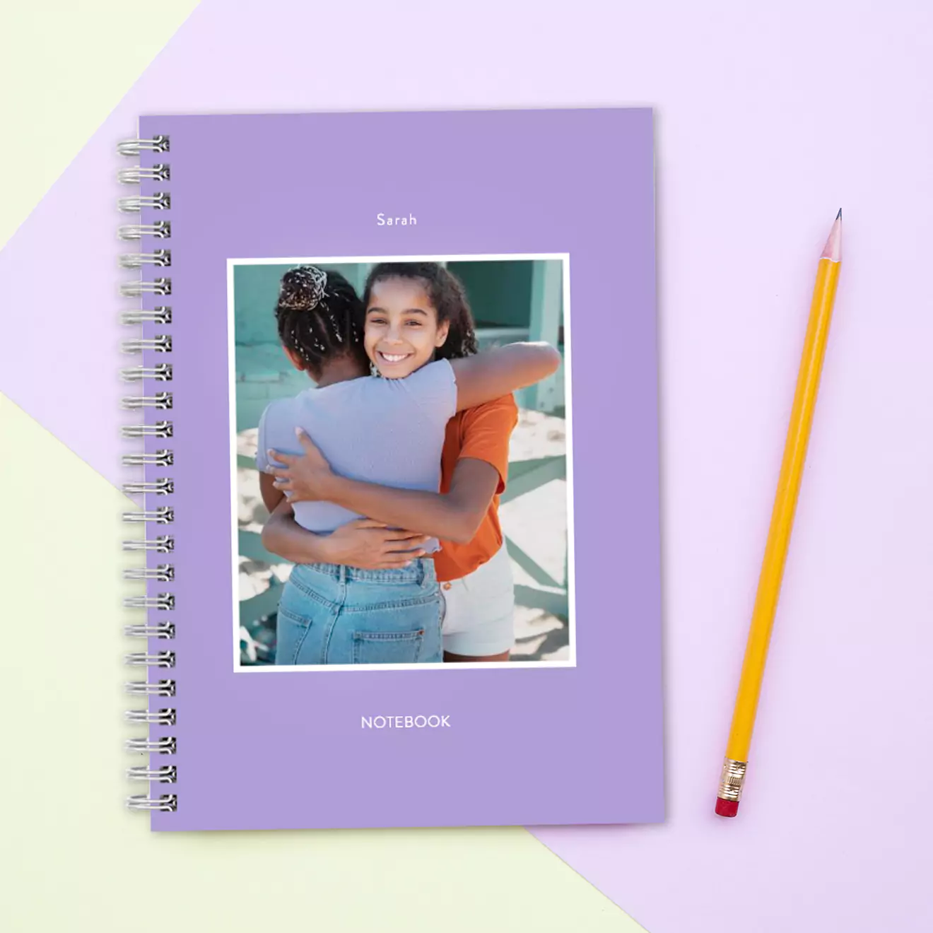 Photo-themed A4 personalised soft cover notebook, allowing you to customise the cover with your own photo, creating a unique and personal space for your thoughts, memories, or plans. Perfect for keeping special moments close at hand every day.