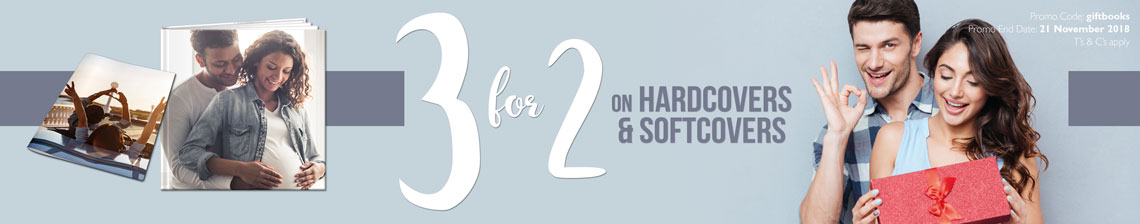 3 for 2 Hardcover and Softcover Photobooks