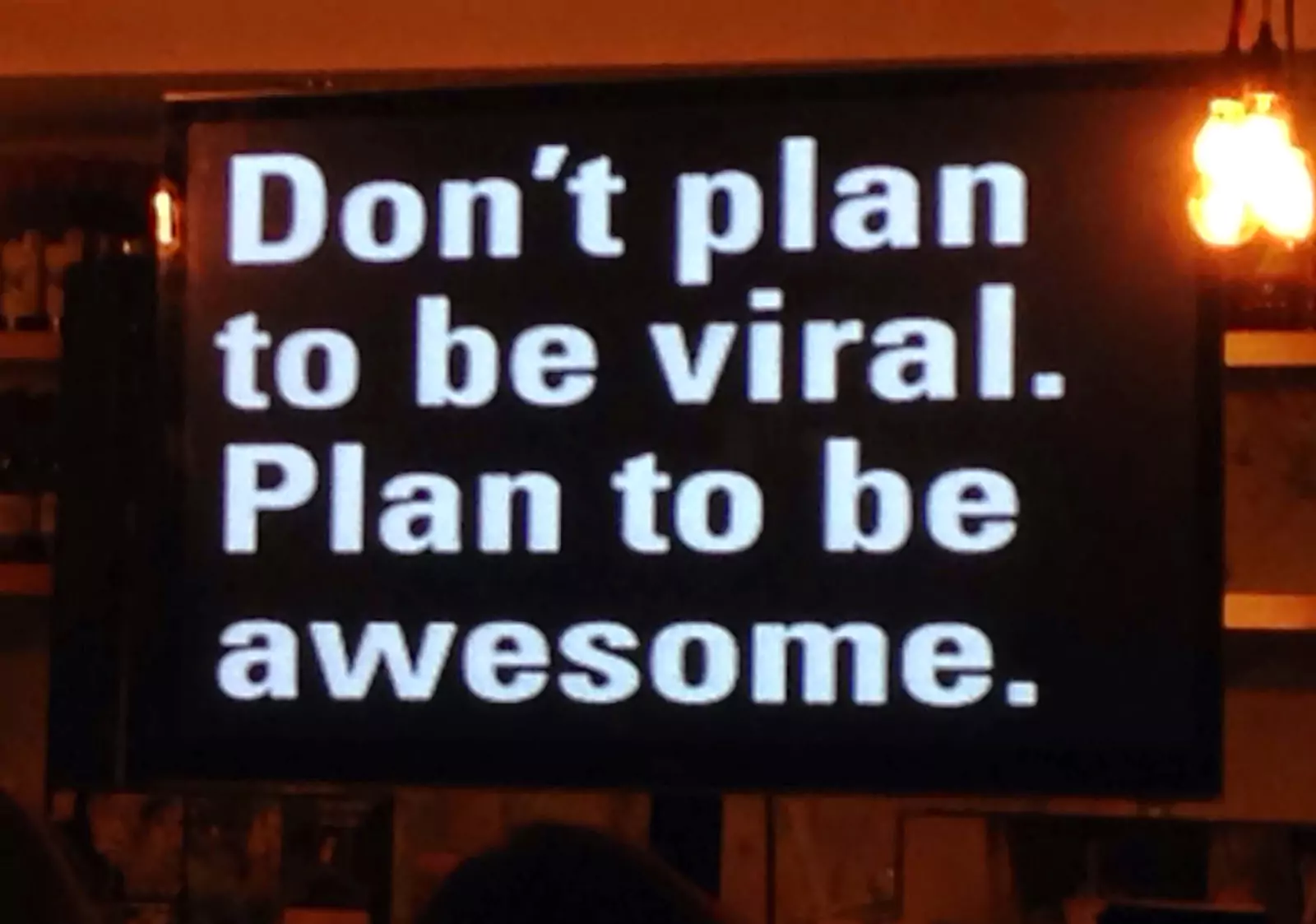 RapidStudio event featuring Andrew Ross delivering a speech titled 'Don't plan to be viral, plan to be awesome'