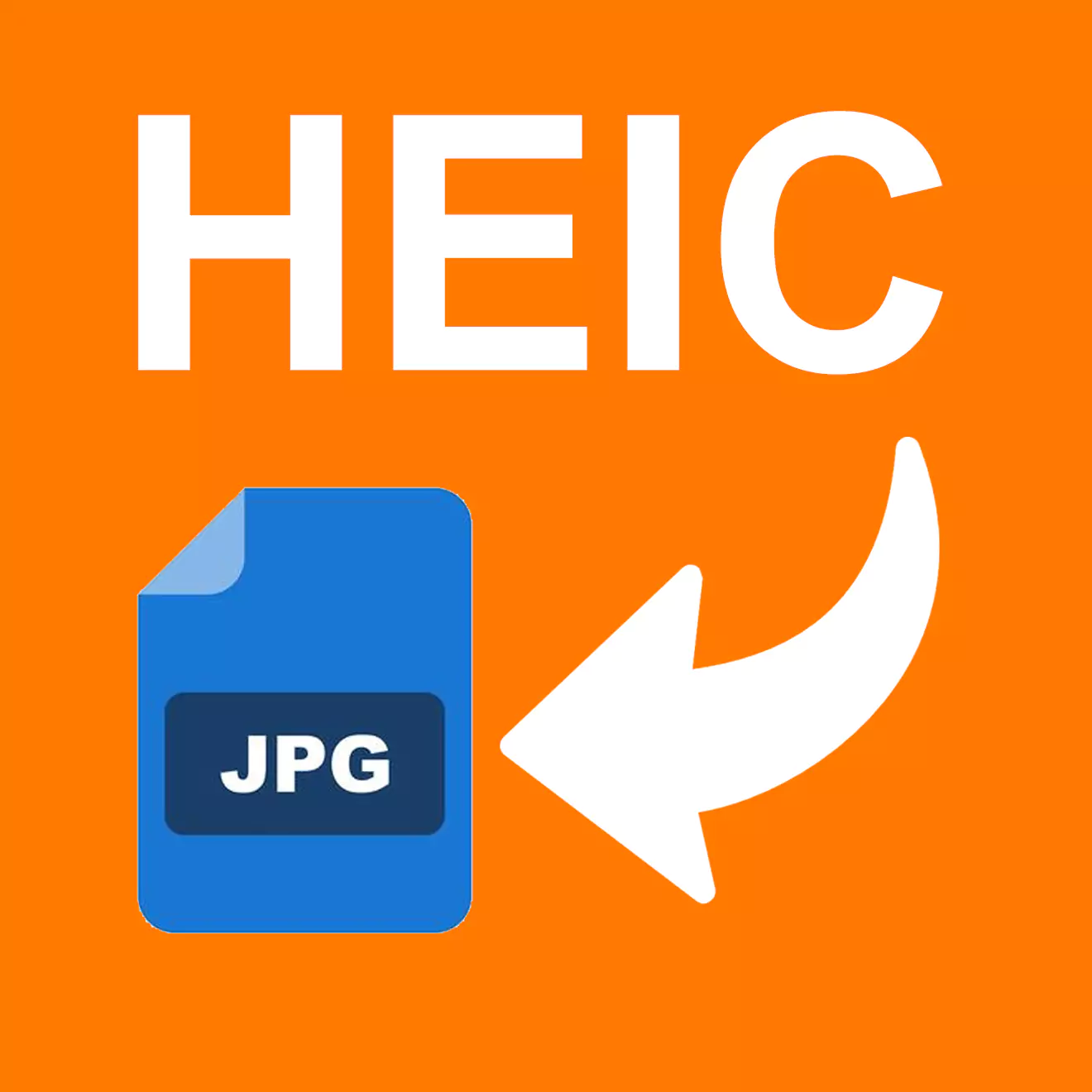 Illustration of converting Apple HEIC photos to JPEG format