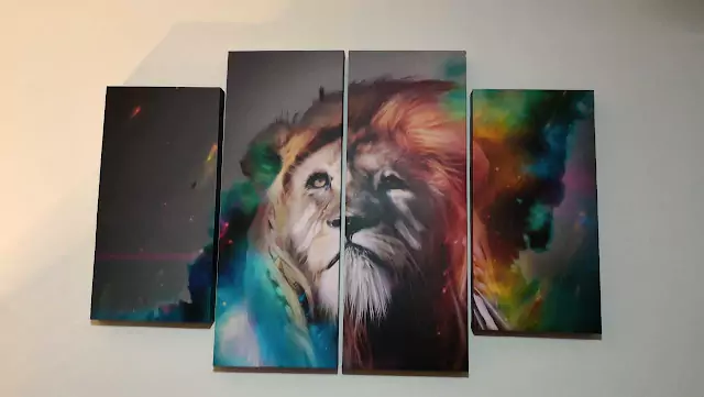 Lion Story canvas, a heartwarming story through captivating artwork in a different way