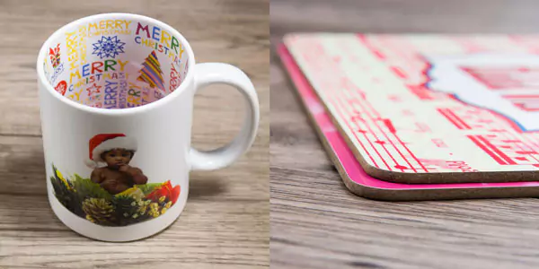 Mugs and placemats for Mother's Day, featuring thoughtful designs to celebrate the occasion