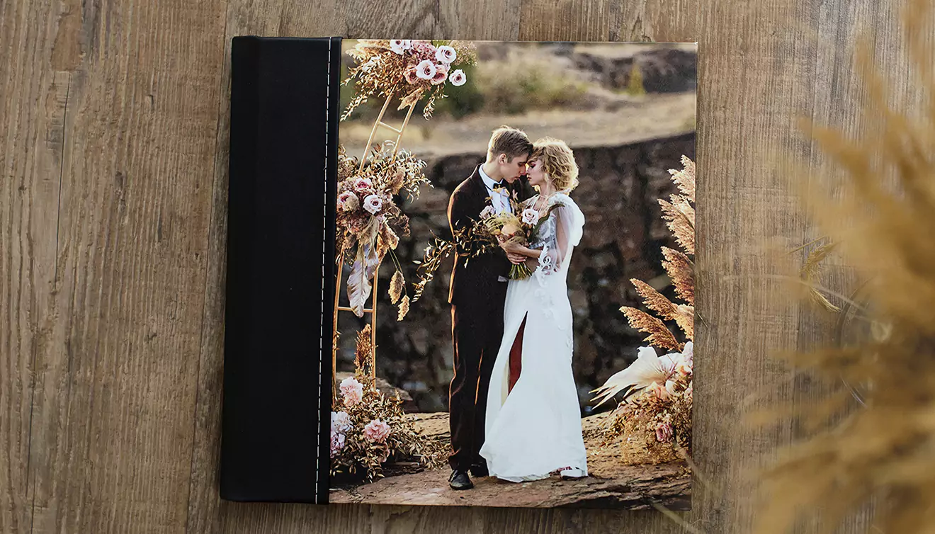 The ultimate wedding album, showcasing beautiful and memorable moments from a couple's special day - banner