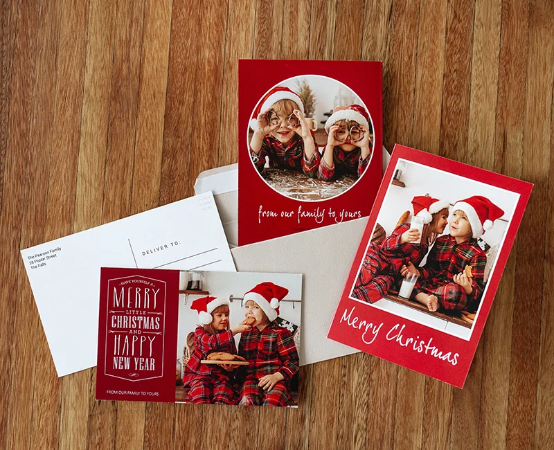 Christmas cards and postcards