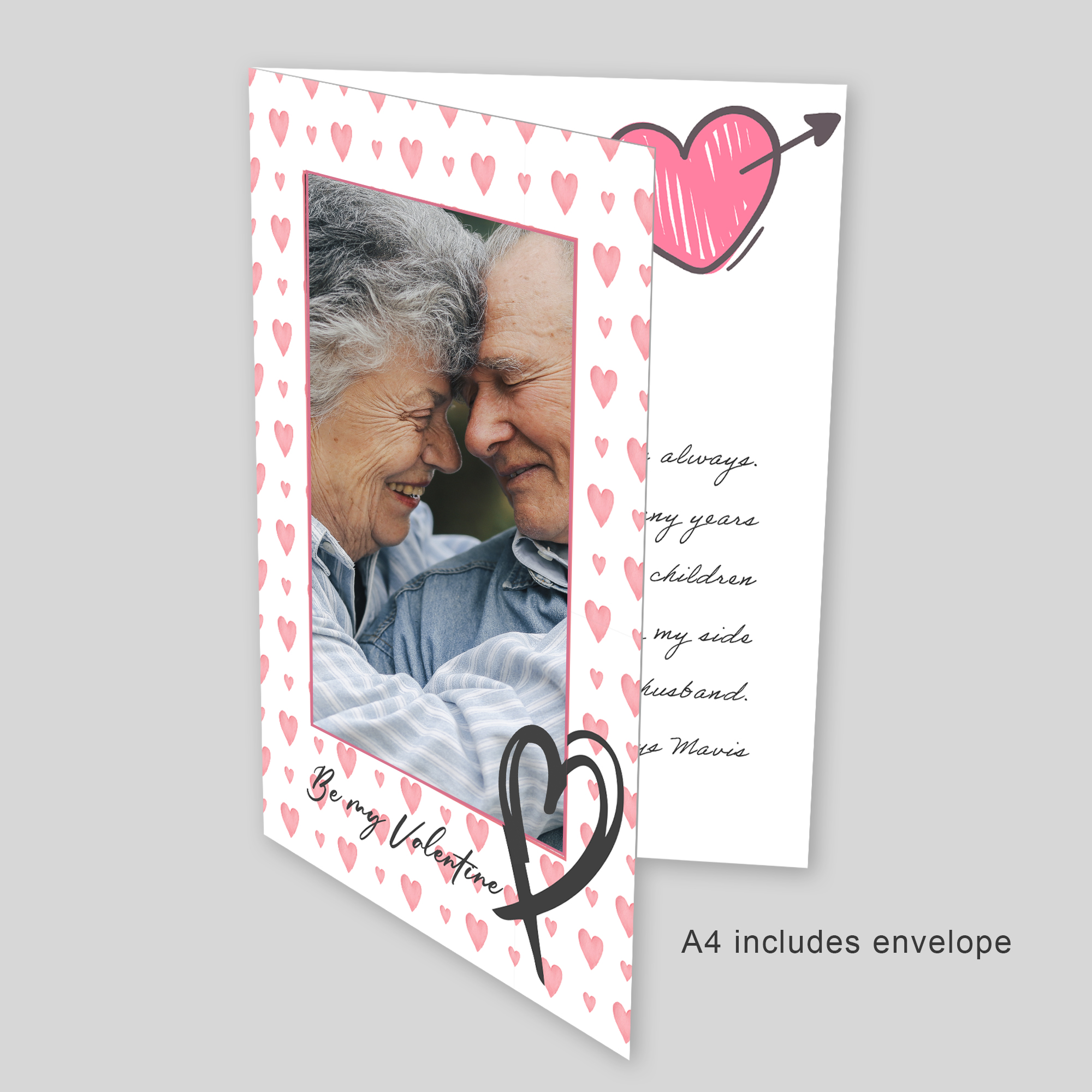 Personalised Photo Valentine's Day card
