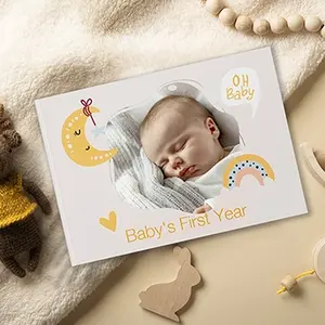 Print your own baby hardcover photobook online with RapidStudio baby template