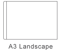 A3 landscape hard cover photo book size 