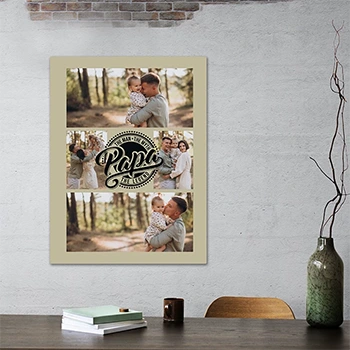 Print your own Father's Day canvas photo print for Papa online with Rapidstudio