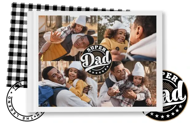 Print your own Father's Day personalised photo book gift for Dad online with Rapidstudio