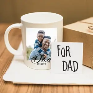 Print your own Father's Day personalised photo mug for Dad online with Rapidstudio