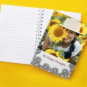 Create your own wiro bound personalised photo notebook gift online with Rapidstudio